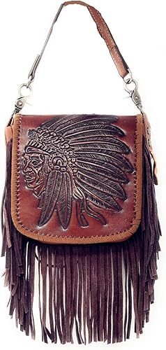 western leather fringe purse