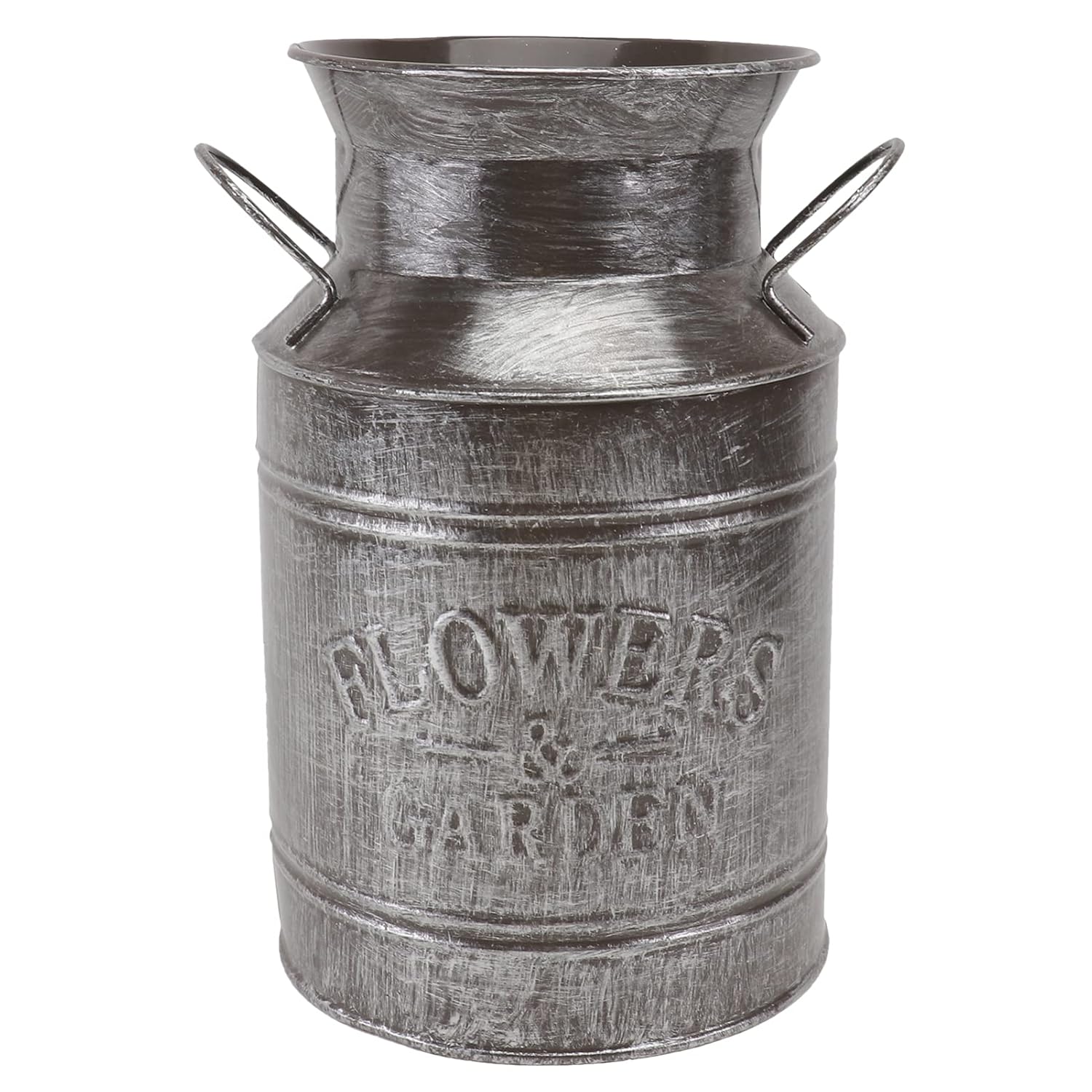 UPKOCH Shabby Chic Milk Can Rustic Metal Vase Farmhouse Jug Vase