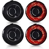 4PCS Rear Smoke LED Tail Light Fits 2005-2013 Chevy Corvette C6 Coupe | for 05-13 Corvette ZR1 Z06 Base Grand Sport Driver Passenger Side Side Taillight Brake Lamps Replace 25958215 10440715
