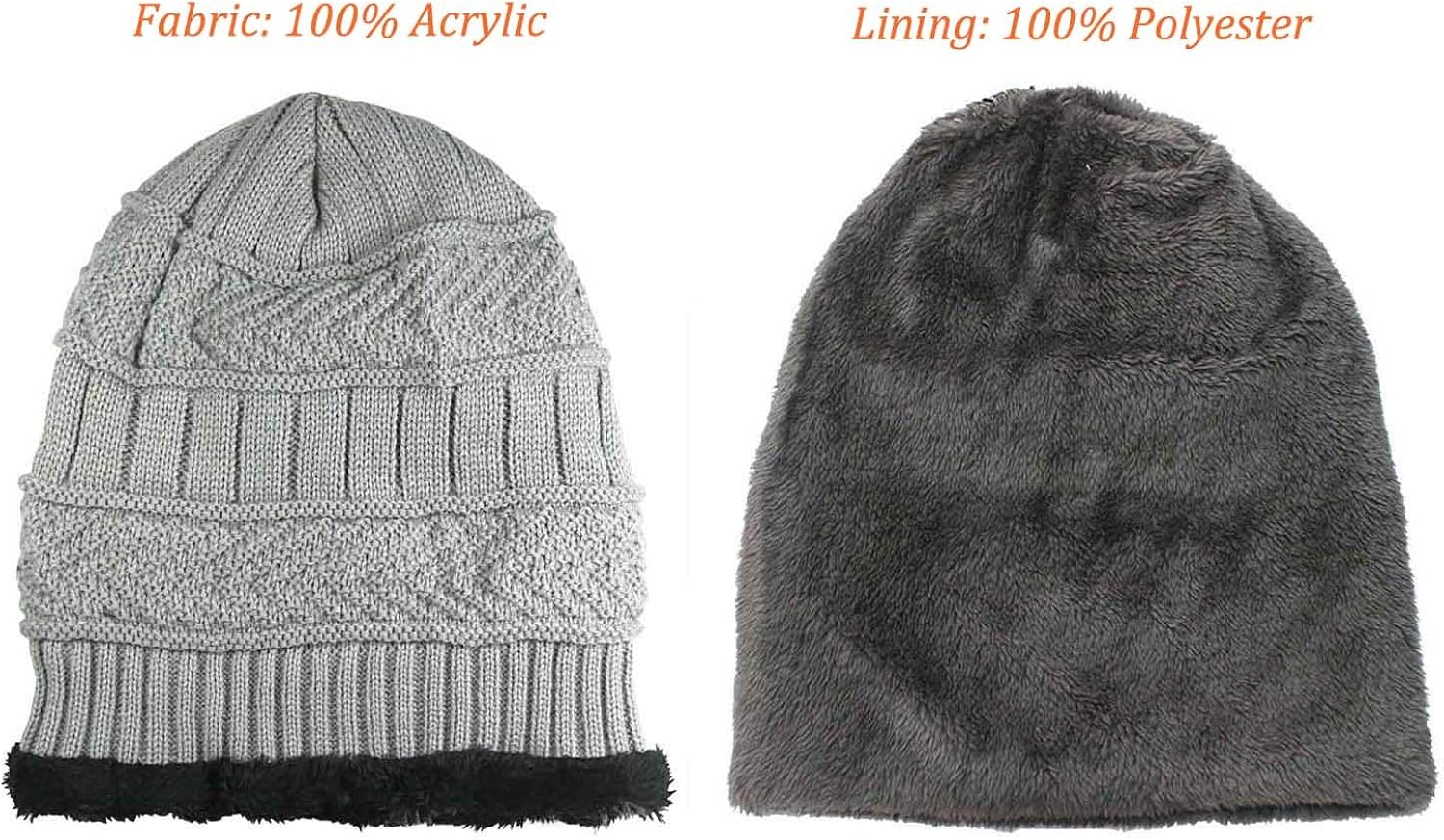 HINDAWI Winter Beanie Hat Scarf Gloves Set for Women Slouchy Snow Knit Skull Cap Infinity Scarves Touch Screen Gloves Mittens at  Women’s Clothing store: Hair Care Products