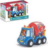 Wow Toys Mix &lsquo;n&rsquo; Fix Mike &ndash; Construction Cement Mixer Truck with Driver Figure | Friction Powered, No Batteries, Safe Toddler Toy Ages 1&ndash;5