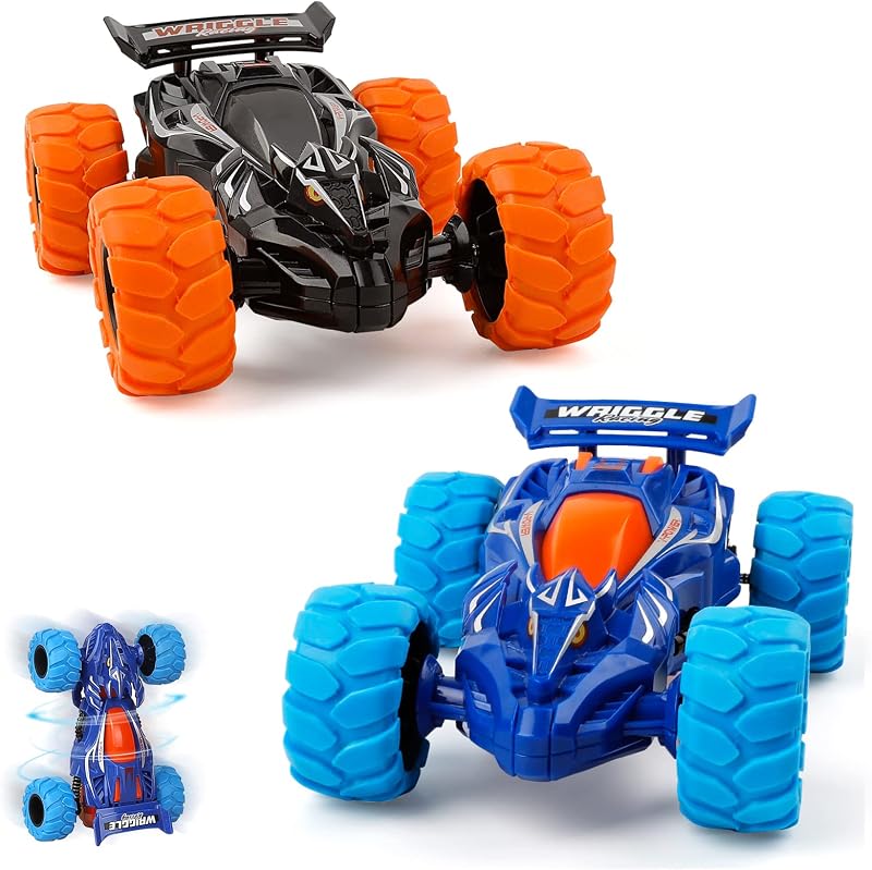 m zimoon Monster Truck Toys 2pc Pull Back Inertia 360° Stunt Dragon Toys