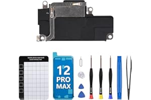 CYKJGS for iPhone 12 Pro Max Loud Speaker Replacement OEM Loudspeaker Module Buzzer Ringer Sound Audio Part Assembly Complete Repair Tools Kits Incl. Waterproof Sticker for A2342, A2410, A2412, A2411