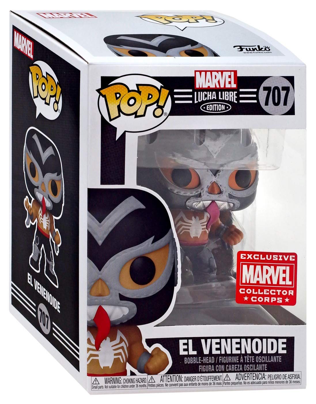 POP! Marvel El Venenoide Lucha Libre Exclusive Collectible Figurine, Green, Black
