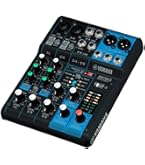 Mesa de Som Mixer para DJ Yamaha compacto MG06X com 6 entradas e