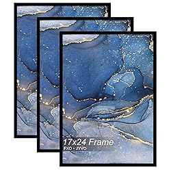 Fxojyvo 17x24 Picture Frame Set of 3, Black Frame