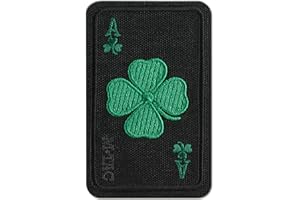 M-Tac Ace of Spades Embroidered Patch Death Card - Tactical Morale Patch for Military Gear - Army Combat Hook and Loop Patche