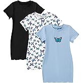3 Pack Toddler Girls Shirts Short Sleeve Shirt for Girls Tees Kids Tshirts Clothes Summer Tops T-Shirt 2-8 Years
