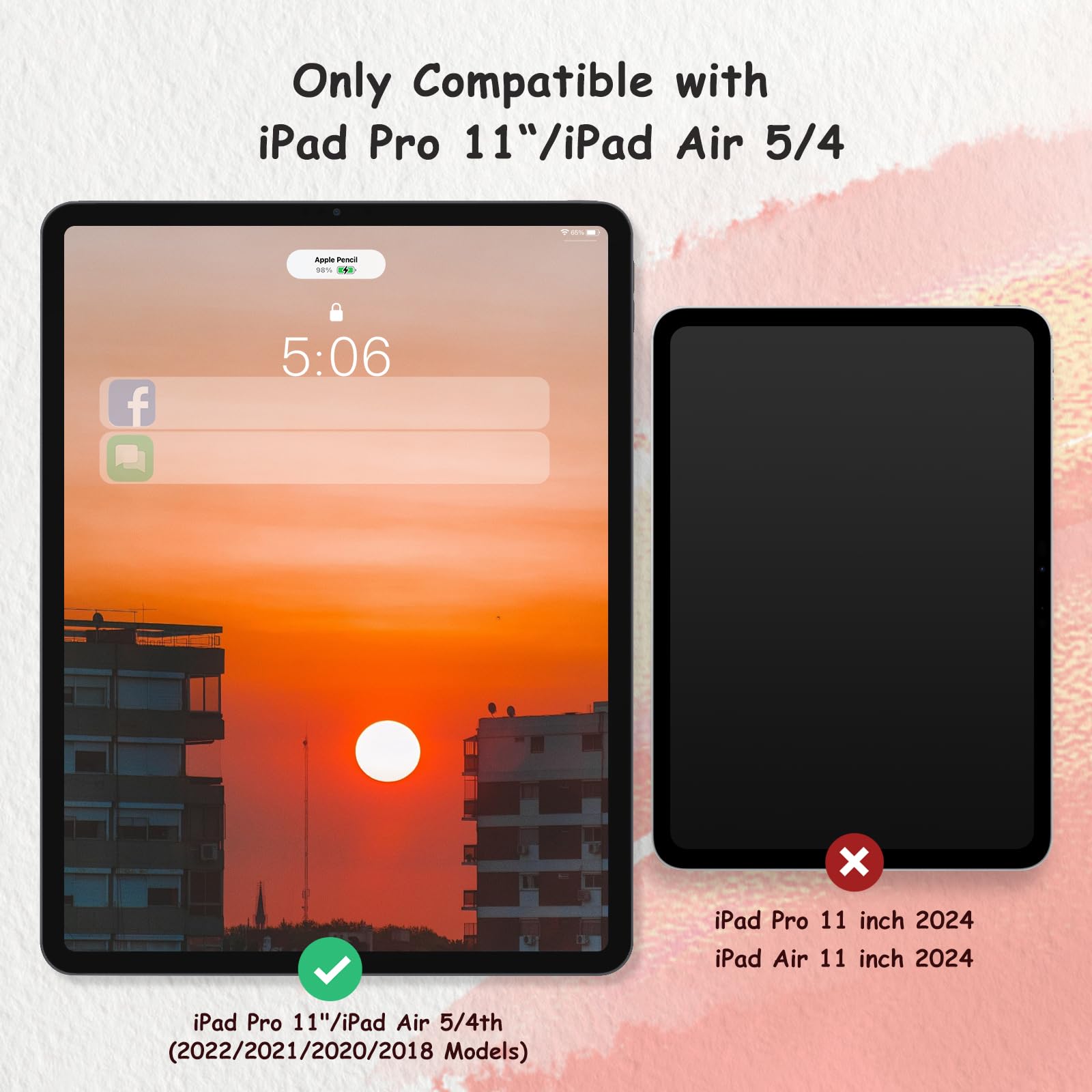bersem 2 PACK Paperfeel Screen Protector for iPad Pro 11/Air 5/4 | Matte PET Film for Drawing | Anti-Glare Surface | Easy Installation | Compatible with iPad Pro 11