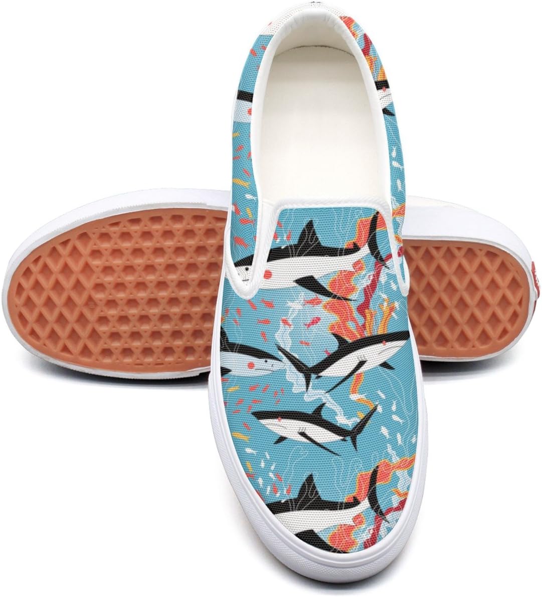 seventtynine Seaweed Swimming Sharks Classic Men Canvas Slip-On Shoes Sneaker