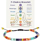 Chakra Bracelets for Women Gifts - 7 Chakra Crystals Stone Bracelet for Women - Energy Balancing | Spiritual Healing Jewelry with Amethyst, Lapis Lazuli, Amazonite for Meditation, Yoga and Mindfulness