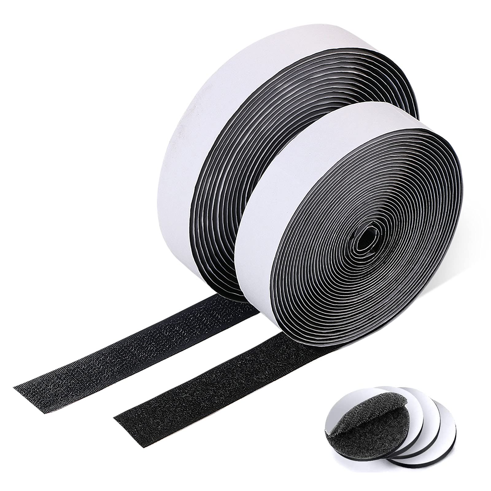 Vicloon Adhesive Tape, Adhesive gripping Tape, 8 m Hook Loop Tape, Particularly Strong Adhesive, All Types of Photo Frame Installation (Black-2 cm x 8 m)