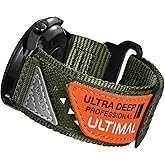 ULTIMAL Band Compatible with Samsung Galaxy Watch 3 45mm/Galaxy Watch 46mm/Gear S3 Frontier/Classic, 22mm Nylon Sports Strap for Men Women(Army Green,L)