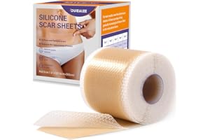 Silicone Scar Tape - 1.6" x 120" Roll, Thin & Soft Silicone Scar Sheets for Surgical Scars, C-Section, Keloid, Tummy Tuck