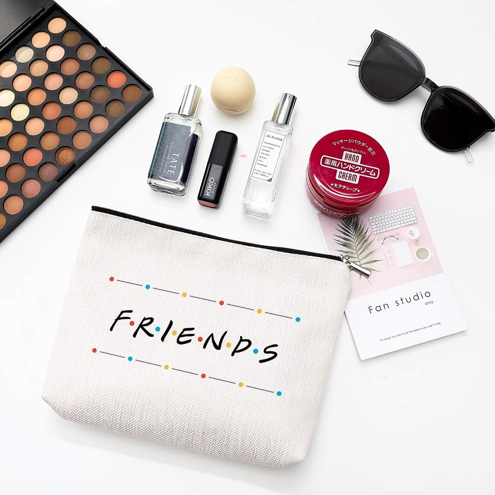 Friends Forever [25th Anniversary Ed] Friends TV Show Merchandise Peephole Yellow Frame Cosmetic Bag for Friends Fans