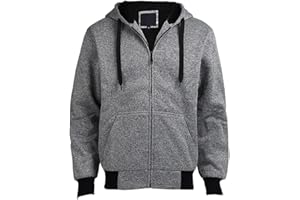 Gary Com Heavyweight Sherpa Hoodies for Men, Thick Fleece Lined Full Zip Up Winter Warm Sweatshirts Work Jackets