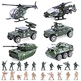 26 Pack Diecast Military Vehicles Set,6 Pack