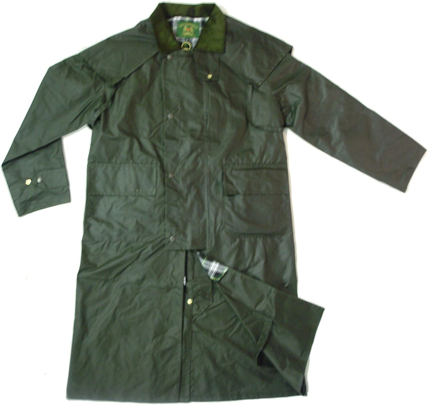 New mens Cupra waxed cotton windproof Stockman long cape jacket coat