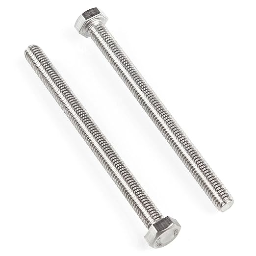 Amazon Com 10pcs M8 Hex Bolt Stainless Steel M8 1 25 X 100mm Hex Head Screw Bolts A2 70 304 Fully Threaded Hex Tap Bolts Industrial Scientific