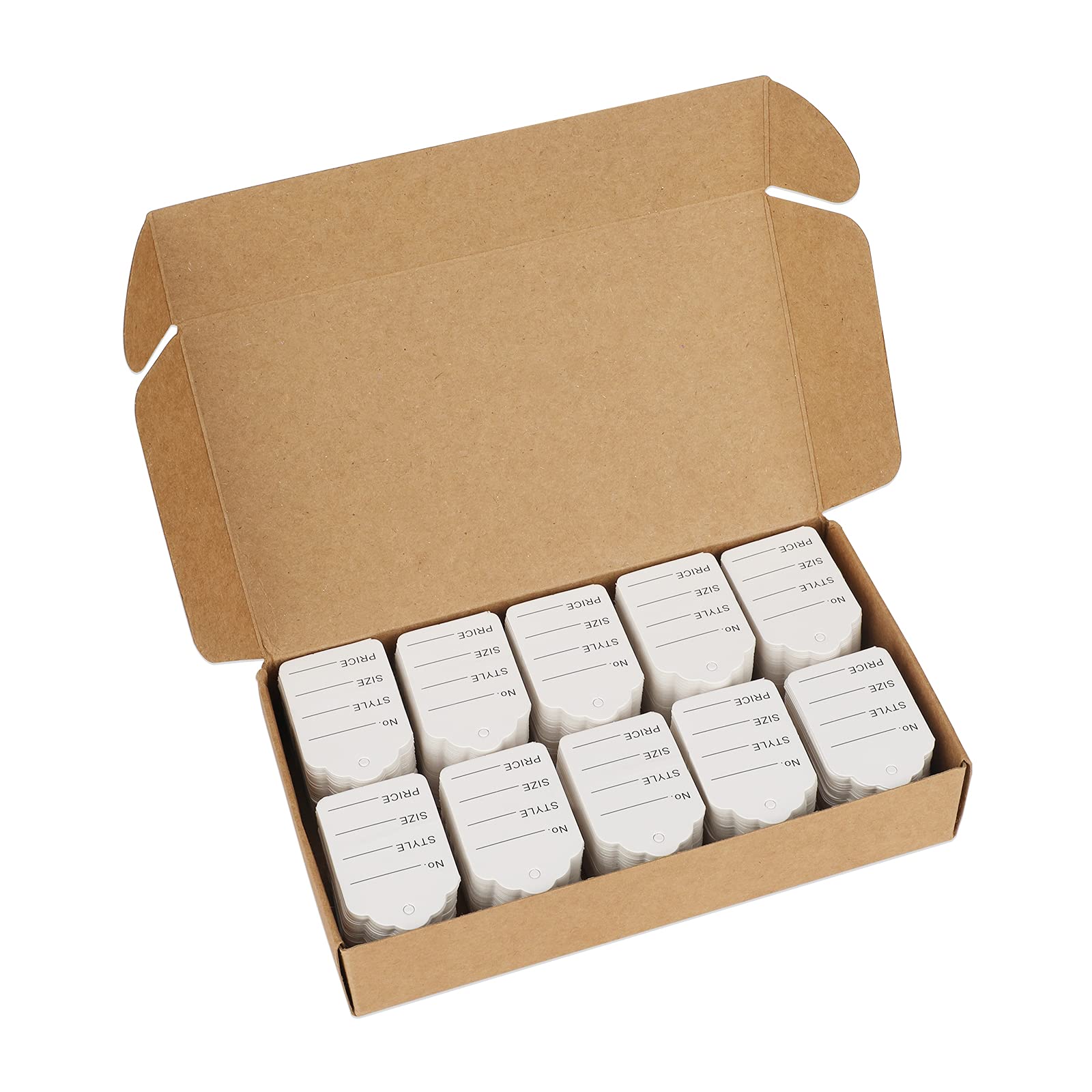 G2PLUS White Mini Jewelry Price Tags, 1000PCS Marking Paper Label Tags, Clothing Display Tag, 3.2x5CM Small Pricing Tags for Jewelry Crafting & Clothes