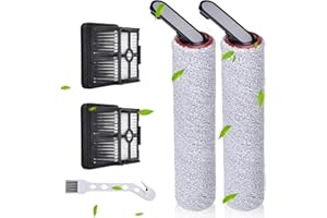 Rebirthcare h12 pro replacement set for dreame h12 pro cordless wet dry vacuum cleaner, includes 2 brush rollers and 2 hepa filters