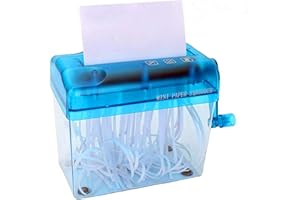 Mini Hand Shredder SENREAL Portable Paper Shredder A6 Manual Shredder Documents Paper Cutting Tool Home Office Desktop Statio
