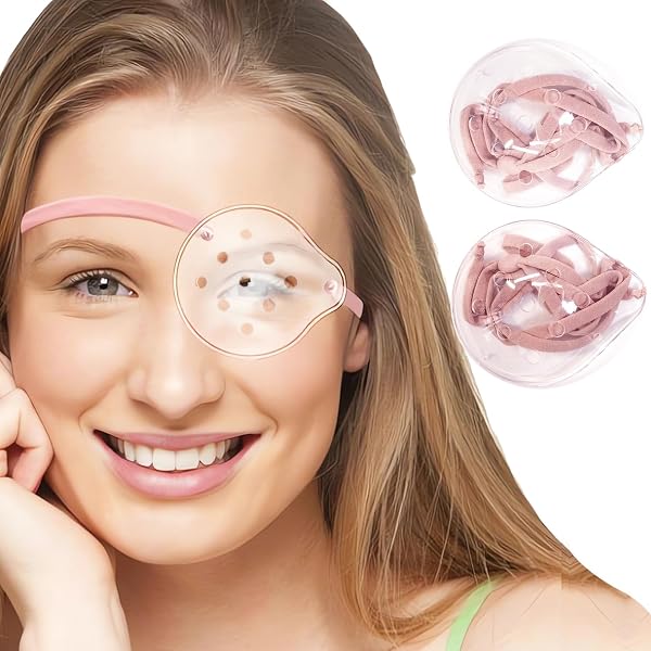 JIYIN 50 Pcs Disposable Shower Face Eye Shield After Surgery, Clear Plastic Eye Shield For