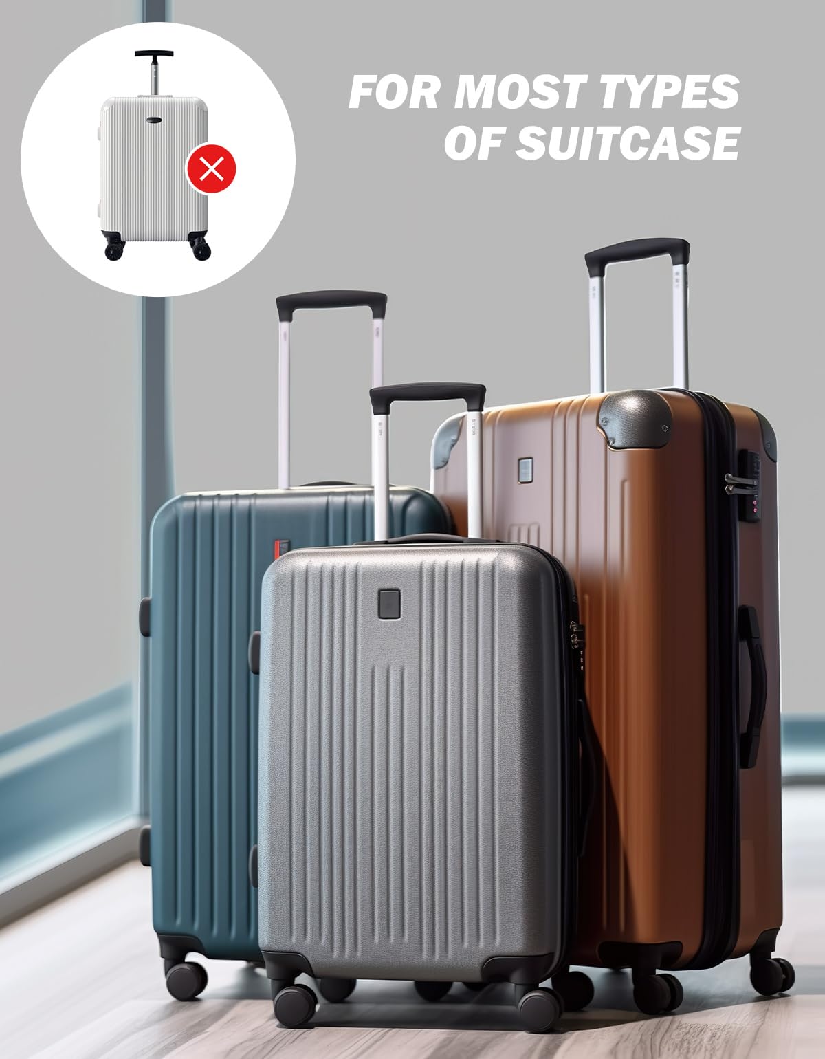 ZHCHG ZHCHG Luggage Travel Cup Holder Attachment for Suitcase Drink Carrier Caddy, Coffee Mug and Tumblers, Traveler Carry on Hands Free Accessory- Gifts for Flight Attendants Travelers Accessories- Black