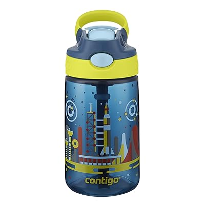 Contigo 2004942 Water Bottle, 14 oz, Nautical with Space Station