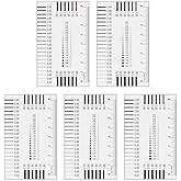 HARFINGTON 5pcs High Precision SEC Size Estimation Chart 8cm Transparency Flaw Detection Film Ruler for Diameter and Line Width Defects Measuring
