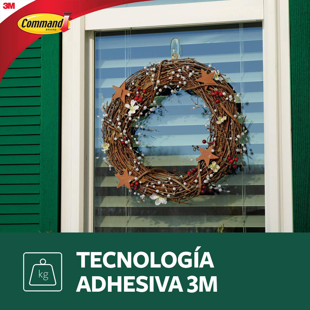 Command Outdoor Window Hooks, Holds 2 lbs, Medium (17091CLR-AWES)