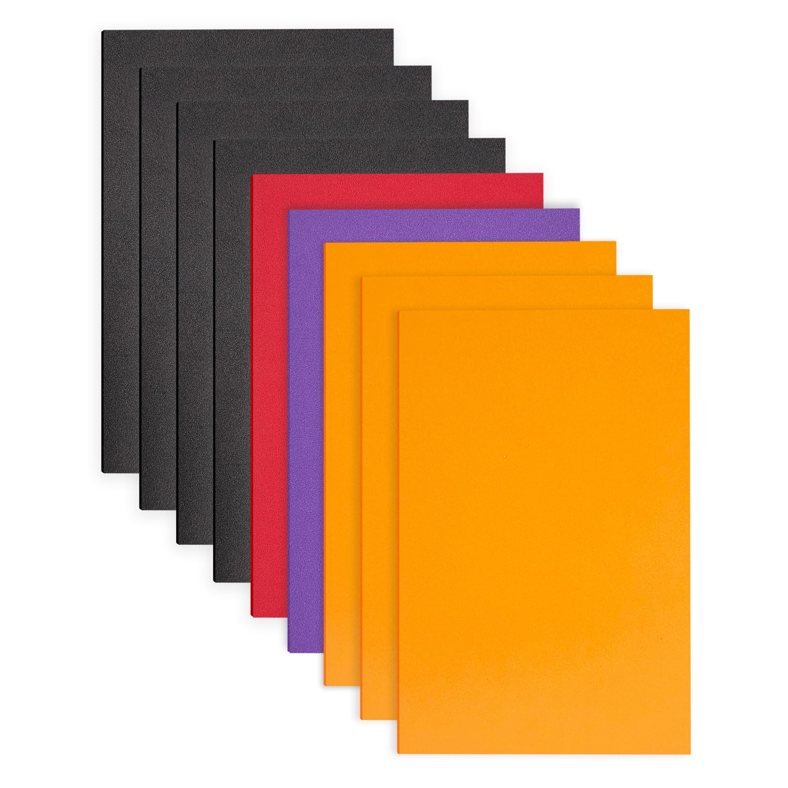 Jtnohx Eva Foam Sheets, 17.78×28.7cm Craft Foam Board, 9 Pcs Colour Eva for Crafts, Thin DIY Material for Art and Scrapbooking(Halloween Colour Series)