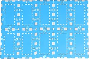 ibasenice 10pcs Light Blue Poker Chips Set for and Card Games, Plastic Gambling Tokens for Games