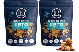 ChipMonk Keto Cookie Bites – Delicious, Low Carb, Diabetic Friendly, 1g Net Carb, Gluten Free, Sugar Free Keto Bites Sweetened with Allulose & Monk Fruit (Chocolate Chip Pecan, 2 Pouches (16 Bites))