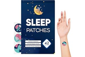 RAAYAM Sleep Patches for Adults, Sleep Patches, Easy-to-Apply Sleep Patch with Valerian & Melatonin for Men and Women, Long-Lasting Night, Upgraded Deep 42 Pack-BLUE