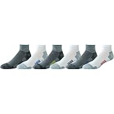 Amazon Essentials Men's Athletic Quarter Ankle Socks with Cushioned Arch Support, 6 Pairs