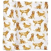 Mud Pie Golden Retriever Print Muslin Baby Swaddle Blanket, 47" x 47"