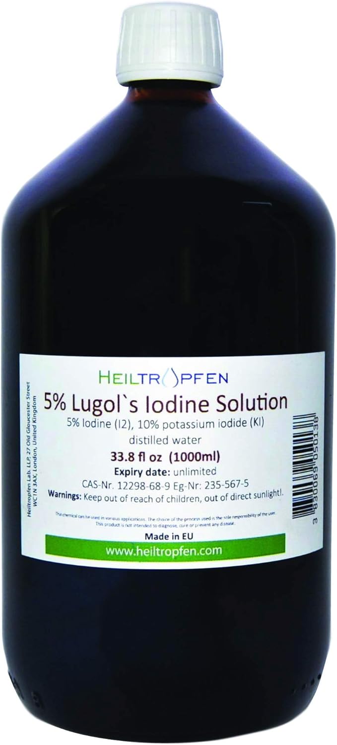 5 Lugol's Iodine Solution (33.8 Fl Oz 1000 ml). Iodine Supplement