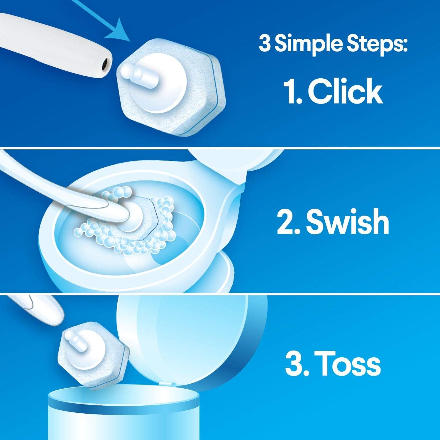 Clorox ToiletWand Disposable Toilet Cleaning System - ToiletWand, Storage Caddy and 6 Disinfecting ToiletWand Refill Heads (Packaging May Vary) (03191): Health & Personal Care