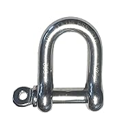 US Stainless Stainless Steel 316 Forged D Shackle Marine Grade 1/2" Dee (12mm)