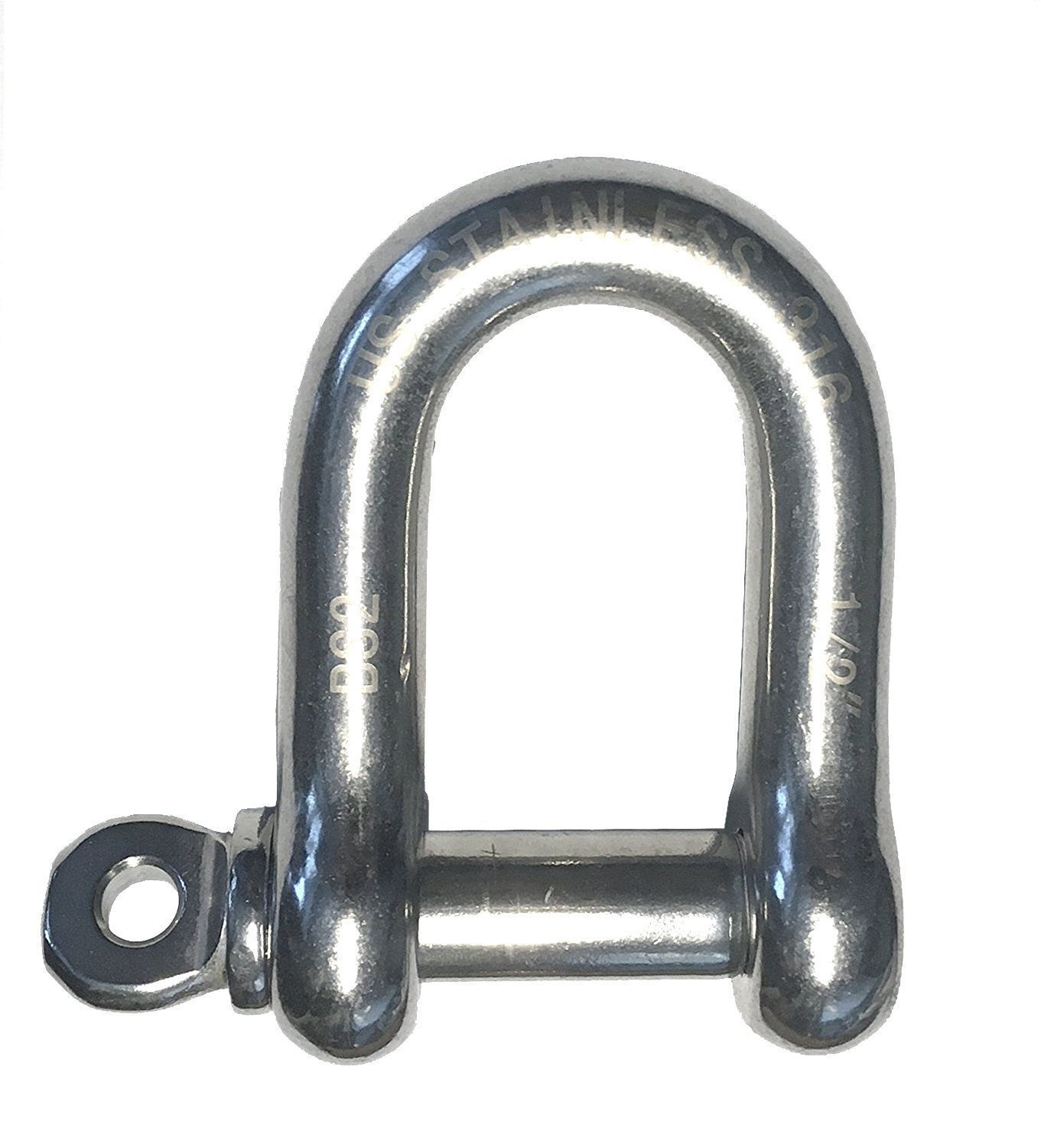 US Stainless Stainless Steel 316 Forged D Shackle Marine Grade 1/2" Dee (12mm)
