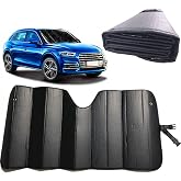 GWUSKDT Car Sun[Shade], Sun Protector,Foldable Front Window Shade-Thicken 5-Layer Bubble for Auto Windshield UV Protection and Heat Reflector 58