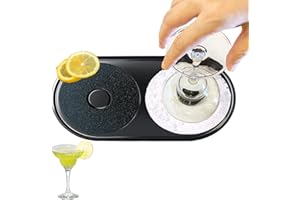 KKJCXY Bar Glass Rimmer – All-in-One Margarita Salt Rimmer Set for Cocktails, Salt and Sugar Rimmer Tray for Drinks – Drink Rimmer, Glass Rimmer for Margarita Rim, Cocktail Rimmer for Bar Tool