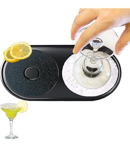 Doznegg 3-stöckiger Bar-Rimmer – Für Margarita-Gläser Bis 14 Cm, Zusammenklappbar, Schwarz