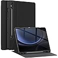 Soke Case for Samsung Galaxy Tab S9 FE 5G 2023 - Shockproof Stand Folio Case,Multi-Viewing Angles,Soft TPU Back Cover for Galaxy Tab S9 FE 10.9 inch Tablet,Black