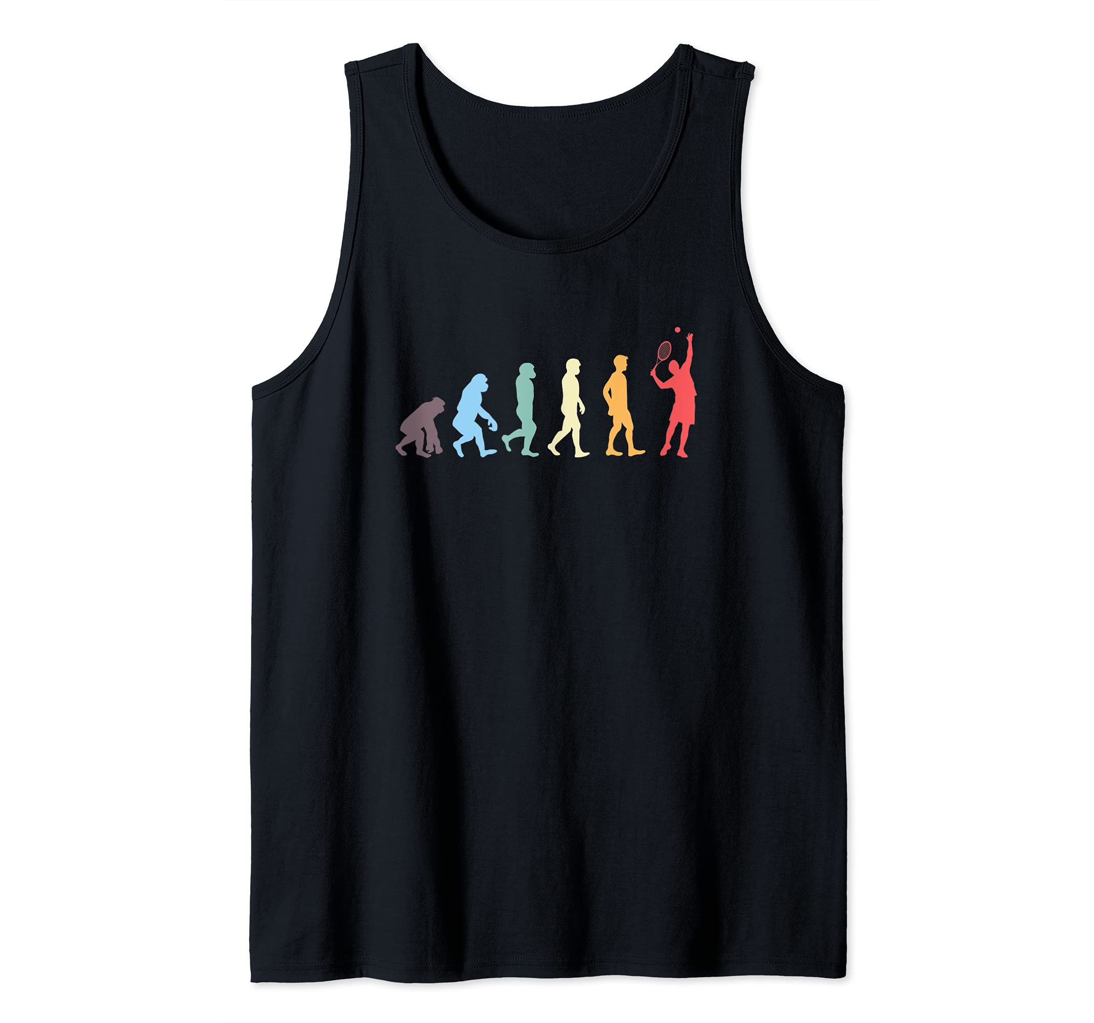 Evolution Chart Of Tennis Sports Lover Tennis Enthusiast Tank Top