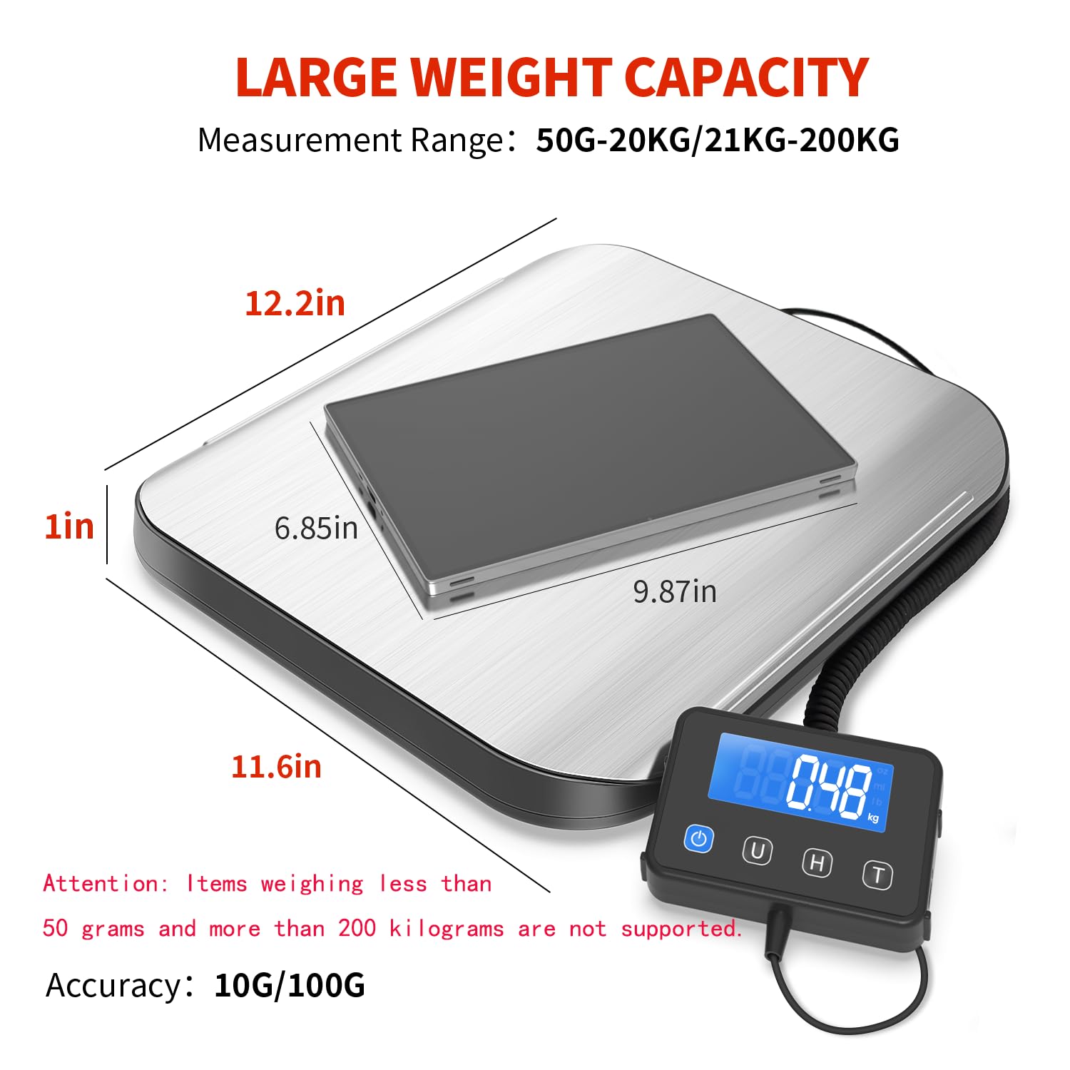 Mua KKZ Shipping Scale, 440 LB Heavy Duty Postal Scale for Packages ...