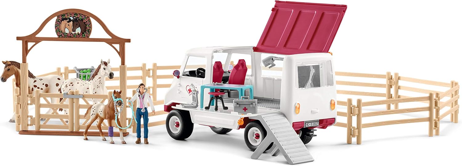 SCHLEICH 72140 Fitness-Check vor dem großen Turnier, ab 5 Jahren, HORSE CLUB, Spielset, 39 Teile, Multicolor - Image 5