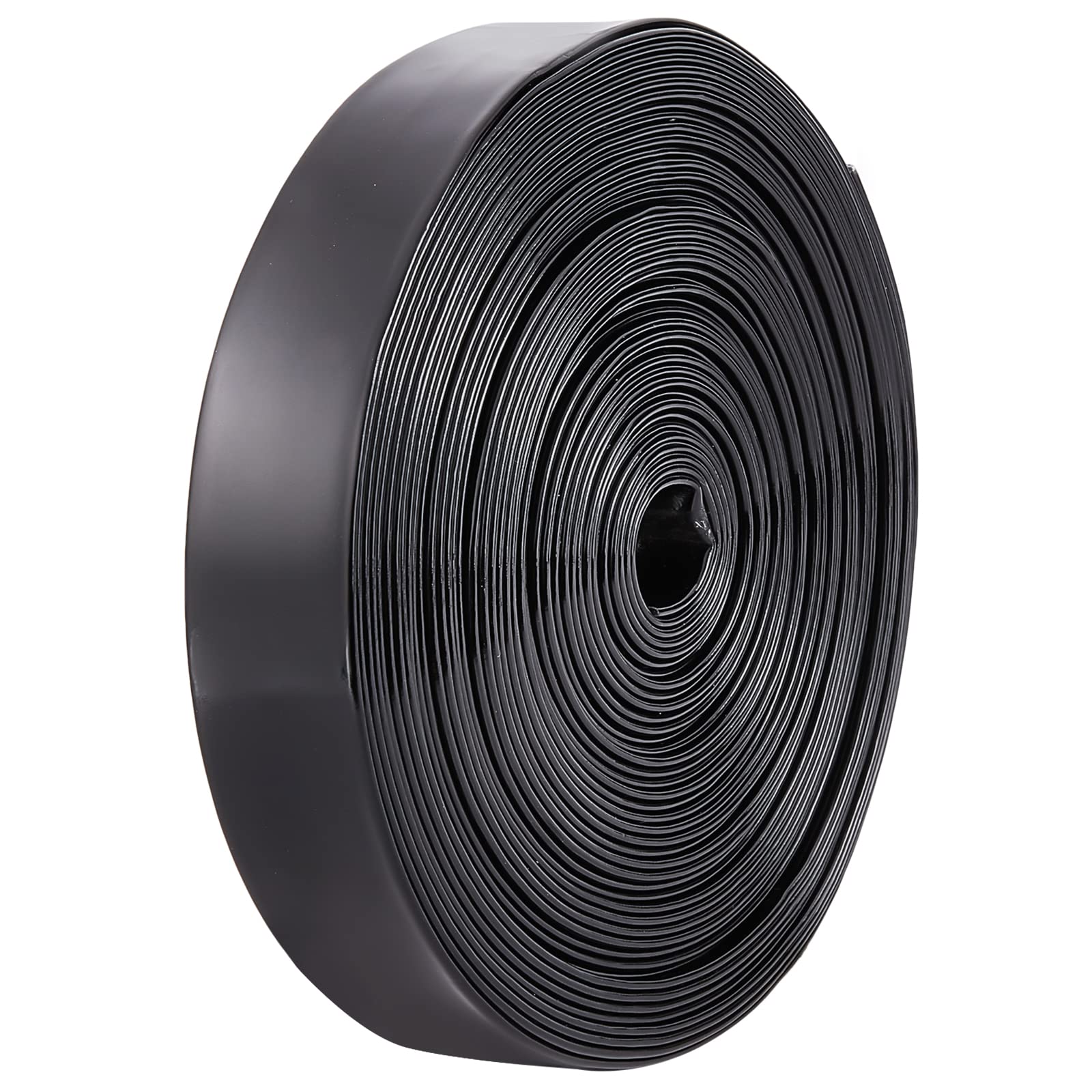 GORGECRAFT 10.94 Yards 25mm Fold Over Leather Bias Binding Tape Leatherette Wide Trimming Strap for Seaming Stitching Hemming Patching Home DIY Sewing Crafts Bag Outfits Leash Embellishment, Black