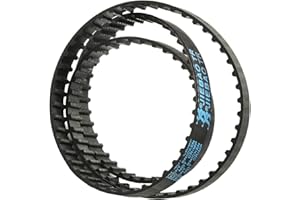 Heyiarbeit 240XL Rubber Timing Belt 5.08mm Pitch 10mm Width Industrial Timing Belt Synchronous Closed Loop Timing Belt for 3D Printers Black Tone 2pcs